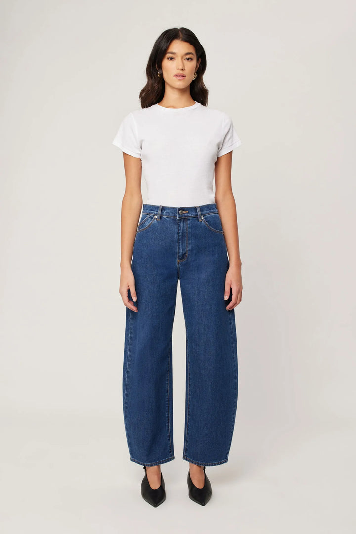 ROLLAS Womens Gigi Barrel Jeans - Forever Blue, WOMENS DENIM, ROLLAS, Elwood 101