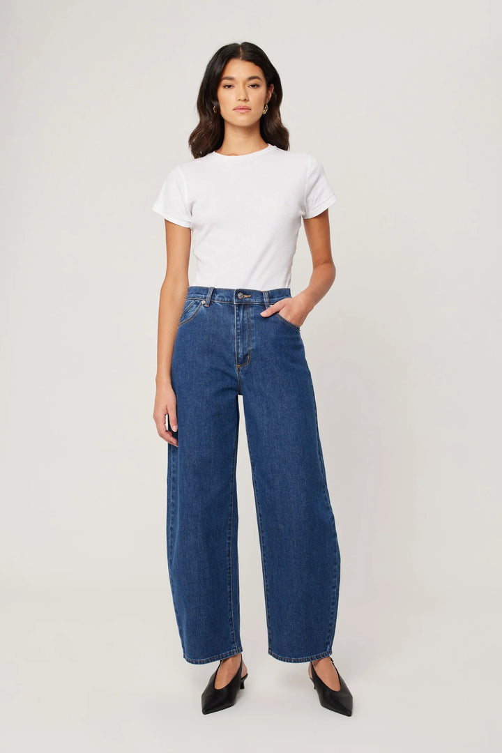 ROLLAS Womens Gigi Barrel Jeans - Forever Blue, WOMENS DENIM, ROLLAS, Elwood 101