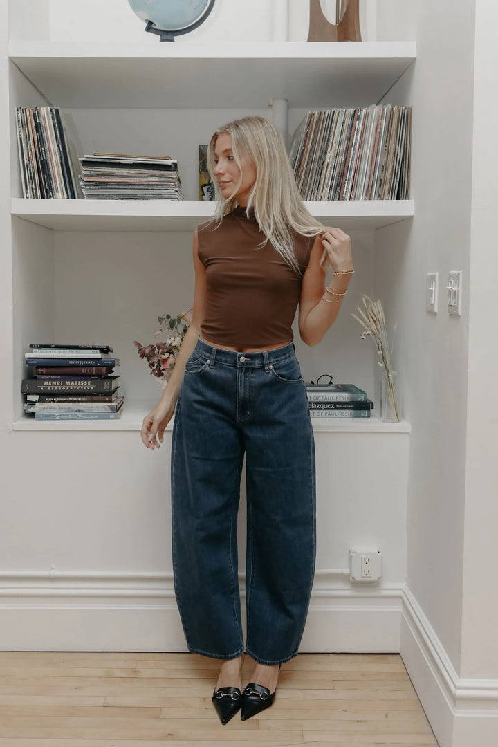 ROLLAS Womens Gigi Barrel Jeans - Forever Blue, WOMENS DENIM, ROLLAS, Elwood 101