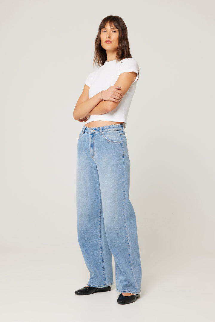 ROLLAS Womens Kate Baggy 90s Blue - Vintage Blue, WOMENS DENIM, ROLLAS, Elwood 101