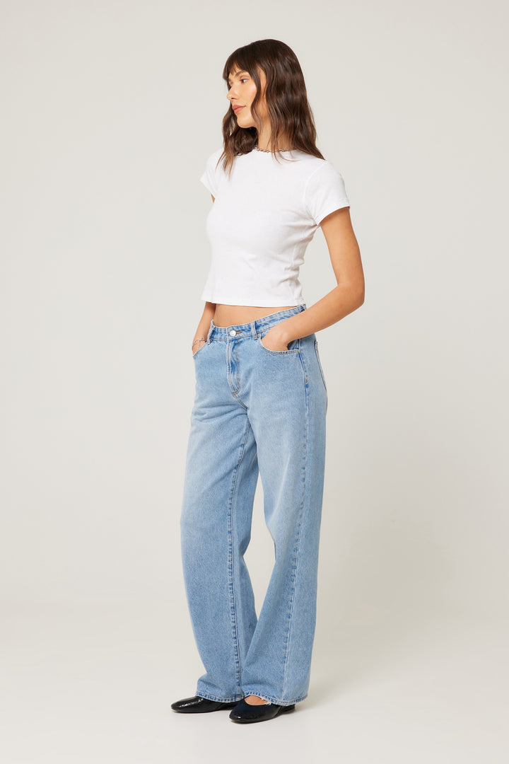 ROLLAS Womens Kate Baggy 90s Blue - Vintage Blue, WOMENS DENIM, ROLLAS, Elwood 101