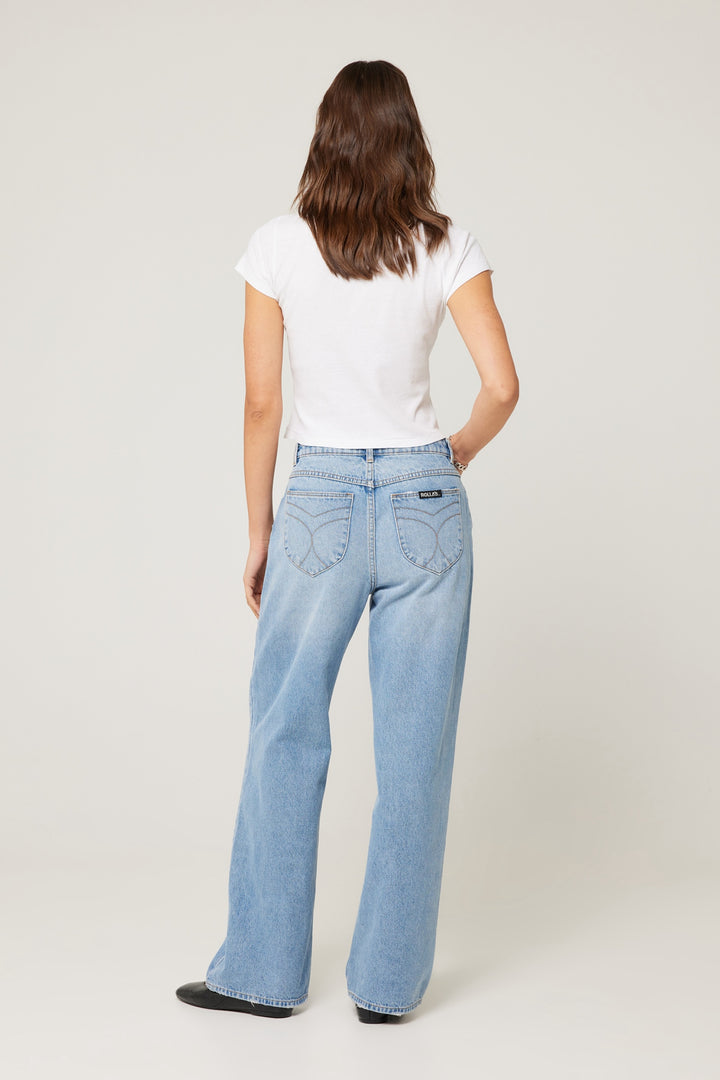ROLLAS Womens Kate Baggy 90s Blue - Vintage Blue, WOMENS DENIM, ROLLAS, Elwood 101