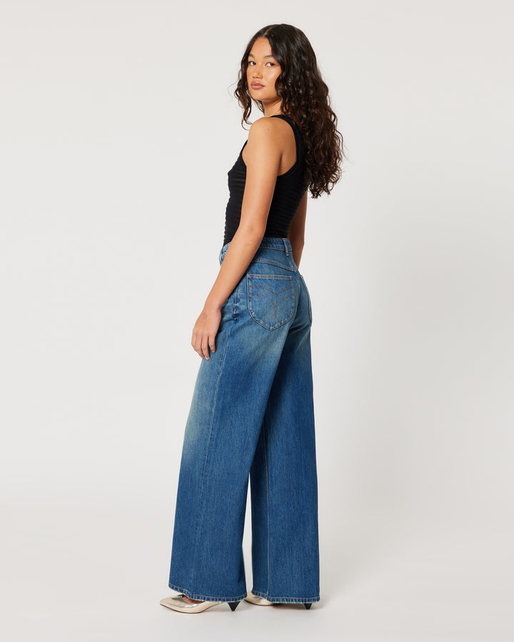 ROLLAS Womens Studio Flare Eclipse - Dark Vintage Blue, WOMENS DENIM, ROLLA'S, Elwood 101