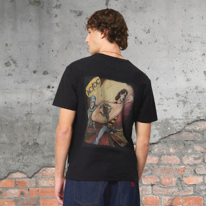 ROLLAS x ACDC Mens Lightning Logo Tee - Black, MENS TEE SHIRTS, ROLLAS, Elwood 101