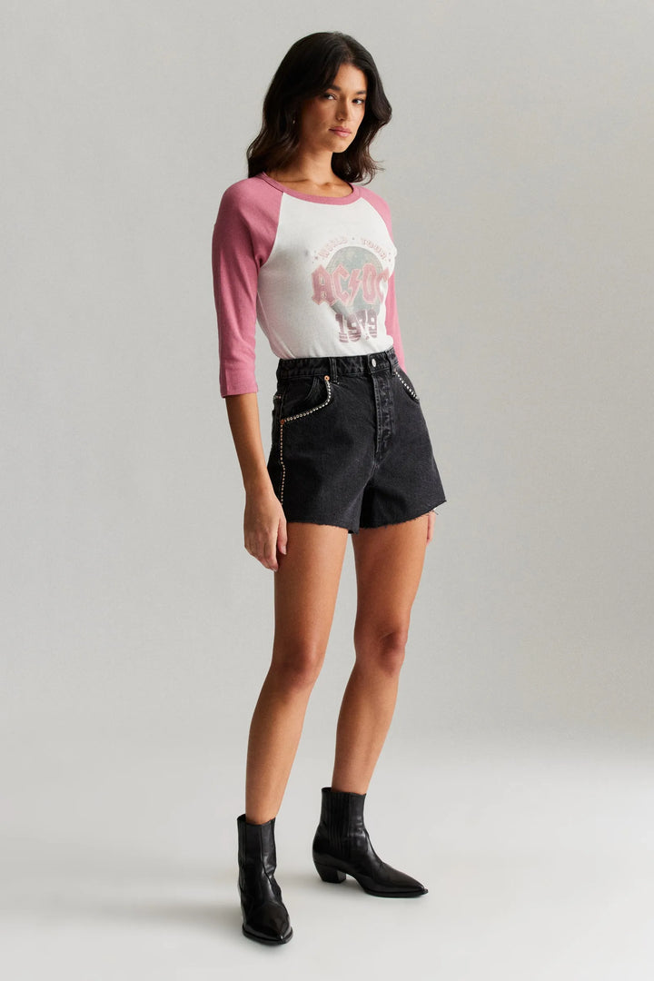 ROLLAS x ACDC Womens Mirage Short Thunder Stud - Washed Black, WOMENS SHORTS, ROLLAS, Elwood 101