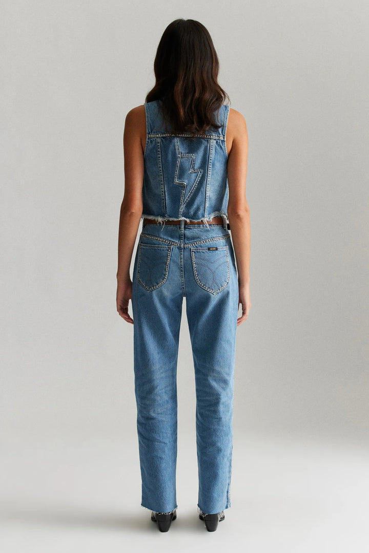 ROLLAS x ACDC Womens Morgan Vest - Stud, WOMENS TOPS & SHIRTS, ROLLAS, Elwood 101