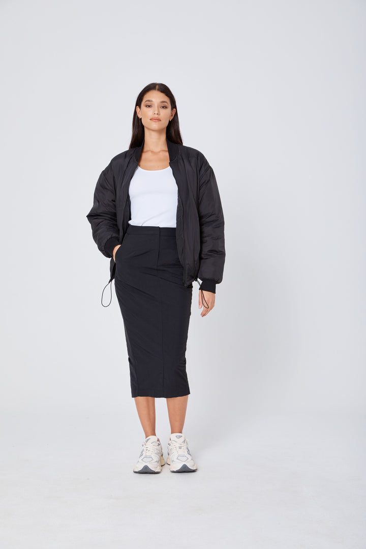 Pre Order ROZALIA x ATOIR Womens The Bomber Jacket Black, WOMENS COATS & JACKETS, APPAREL BY ROZALIA, Elwood 101
