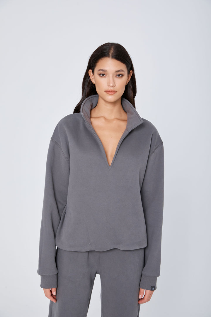ROZALIA x ATOIR Womens The Collar Jumper Stone, WOMENS KNITS & SWEATERS, APPAREL BY ROZALIA, Elwood 101
