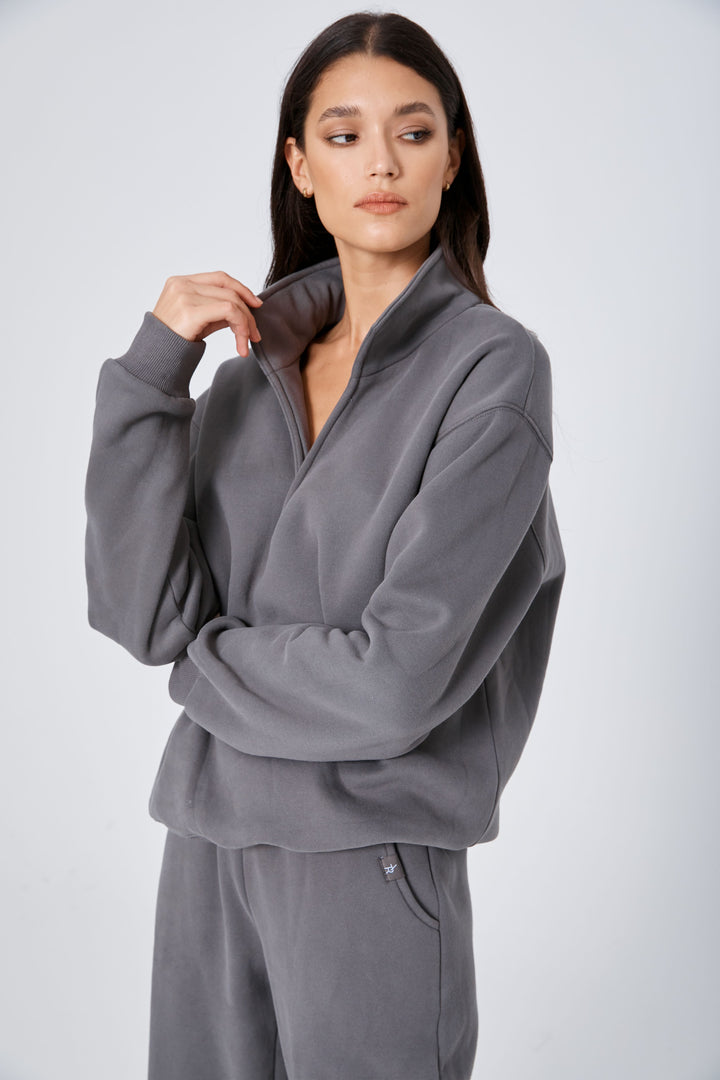 ROZALIA x ATOIR Womens The Collar Jumper Stone, WOMENS KNITS & SWEATERS, APPAREL BY ROZALIA, Elwood 101