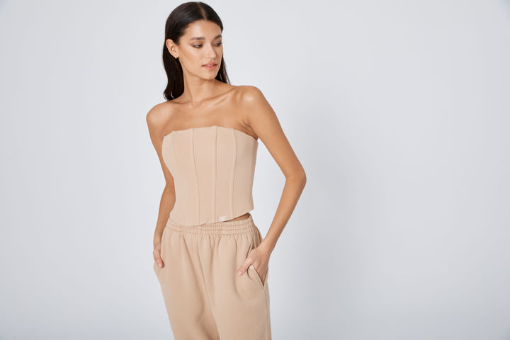 Pre Order ROZALIA x ATOIR Womens The Corset Sand, WOMENS TOPS & SHIRTS, APPAREL BY ROZALIA, Elwood 101