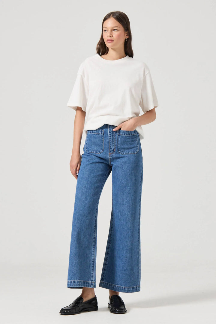 Rollas WOMENS SAILOR JEAN - ASHLEY BLUE, WOMENS DENIM, ROLLA'S, Elwood 101