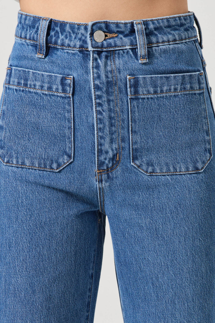 Rollas WOMENS SAILOR JEAN - ASHLEY BLUE, WOMENS DENIM, ROLLA'S, Elwood 101