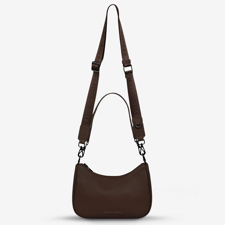 STATUS ANXIETY Womens Look Both Ways Leather Bag - Cocoa, WOMENS WALLETS & BAGS, STATUS ANXIETY, Elwood 101