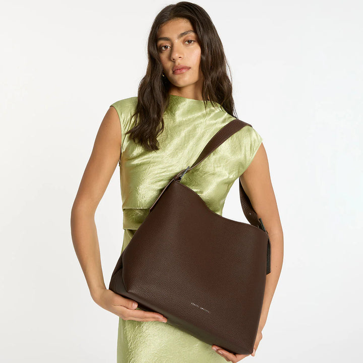 STATUS ANXIETY Womens Forget About It Leather Bag – Cocoa, WOMENS BAGS & CLUTCHES, STATUS ANXIETY, Elwood 101