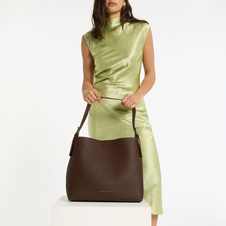 STATUS ANXIETY Womens Forget About It Leather Bag – Cocoa, WOMENS BAGS & CLUTCHES, STATUS ANXIETY, Elwood 101