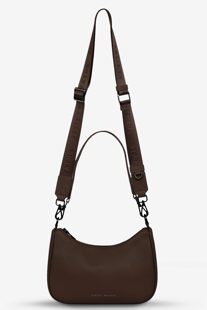 STATUS ANXIETY Womens Look Both Ways Leather Bag - Cocoa, WOMENS WALLETS & BAGS, STATUS ANXIETY, Elwood 101