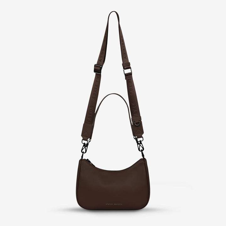 STATUS ANXIETY Womens Look Both Ways Leather Bag - Cocoa, WOMENS WALLETS & BAGS, STATUS ANXIETY, Elwood 101