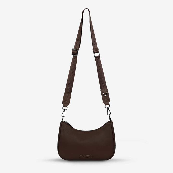 STATUS ANXIETY Womens Look Both Ways Leather Bag - Cocoa, WOMENS WALLETS & BAGS, STATUS ANXIETY, Elwood 101