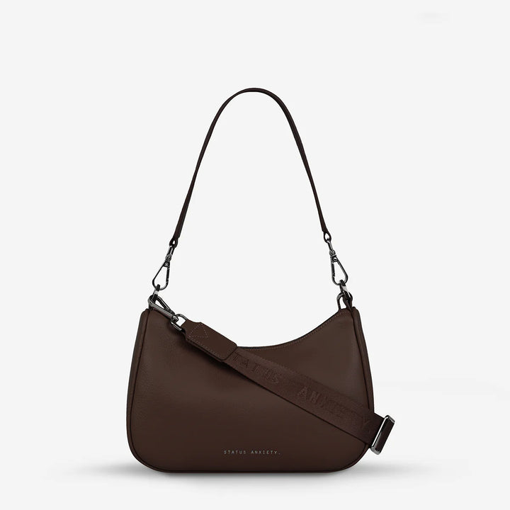 STATUS ANXIETY Womens Look Both Ways Leather Bag - Cocoa, WOMENS WALLETS & BAGS, STATUS ANXIETY, Elwood 101