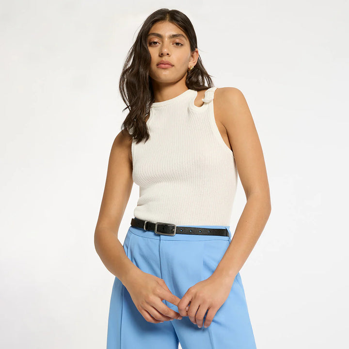 STATUS ANXIETY Womens Muse Leather Belt Black / Silver, WOMENS BELTS, STATUS ANXIETY, Elwood 101