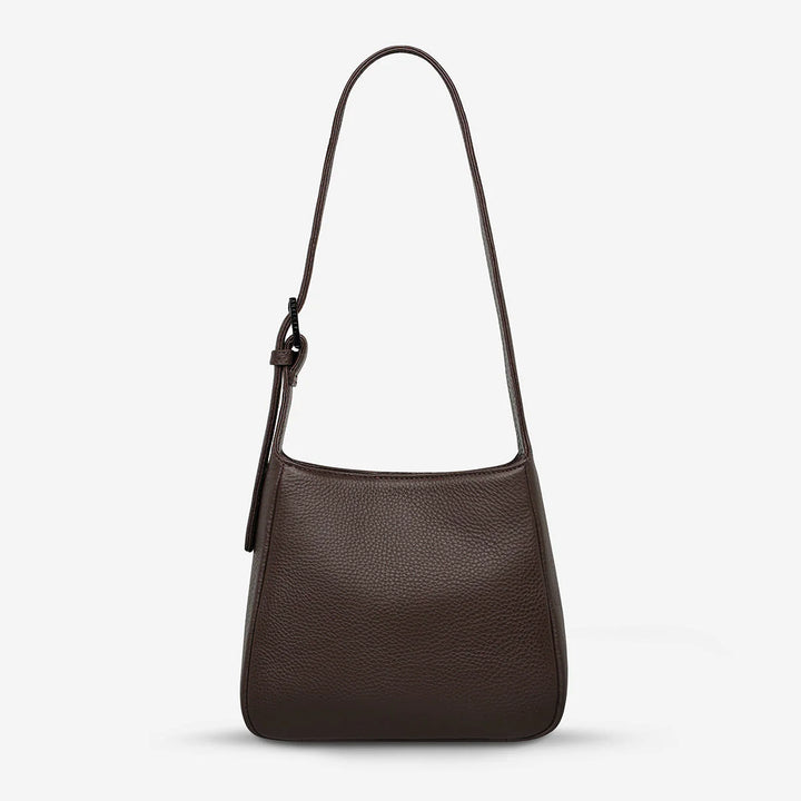 STATUS ANXIETY Womens Slipping Away Leather Bag in Cocoa, WOMENS BAGS & CLUTCHES, STATUS ANXIETY, Elwood 101