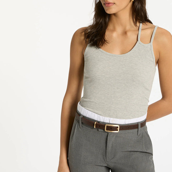 STATUS ANXIETY Womens Muse Leather Belt Choc/Gold, WOMENS BELTS, STATUS ANXIETY, Elwood 101