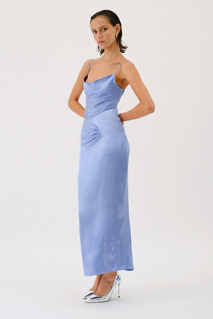 SUBOO Womens Millenia Cowl Neck Twist Strappy Maxi Dress - Blue, WOMENS DRESSES, SUBOO, Elwood 101