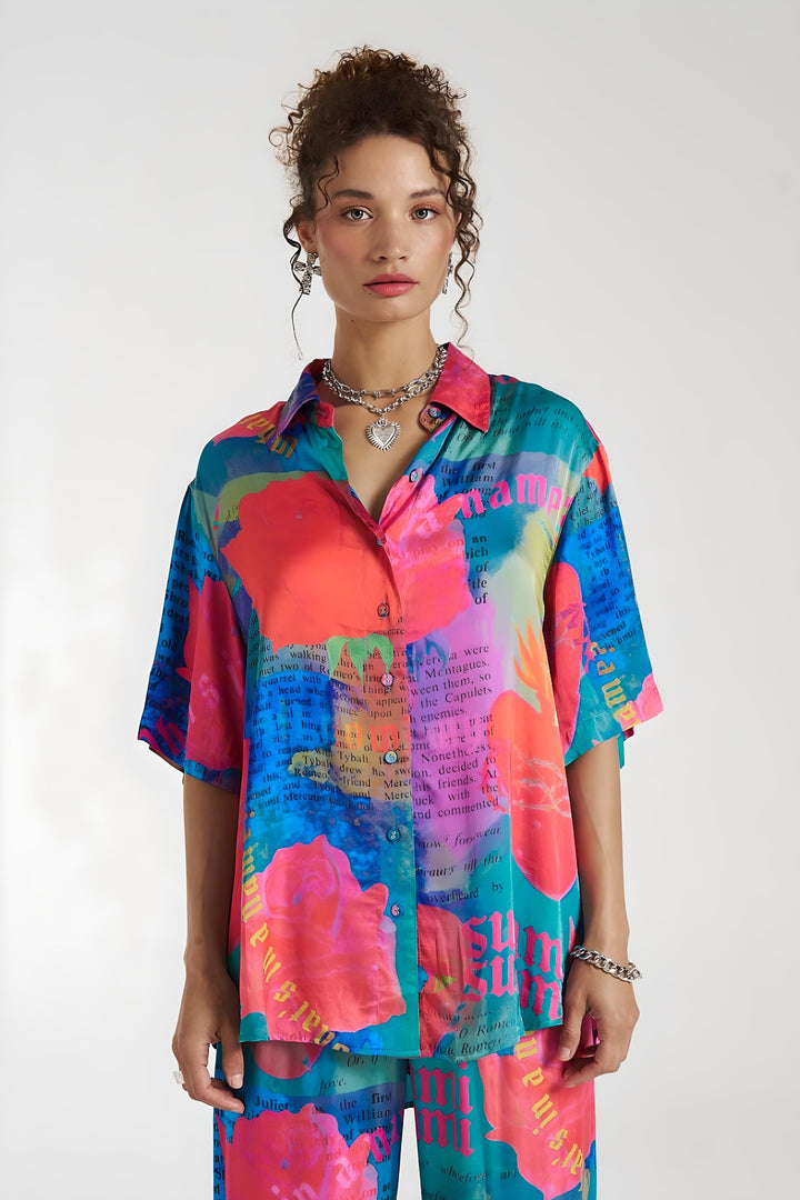 SUMMI SUMMI Womens Big Shirt - O, Romeo, WOMENS TOPS & SHIRTS, SUMMI SUMMI, Elwood 101