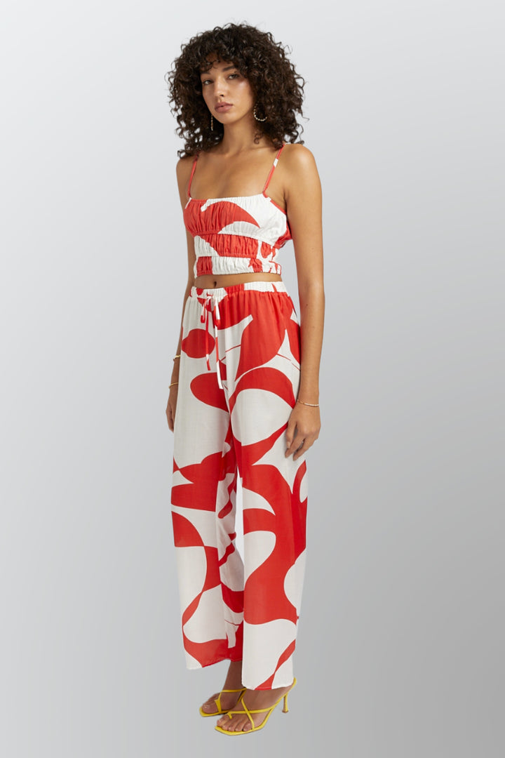 SUMMI SUMMI Womens Silk Elastic Waist Drawstring Pant - Sailors Delight, WOMENS PANTS, SUMMI SUMMI, Elwood 101