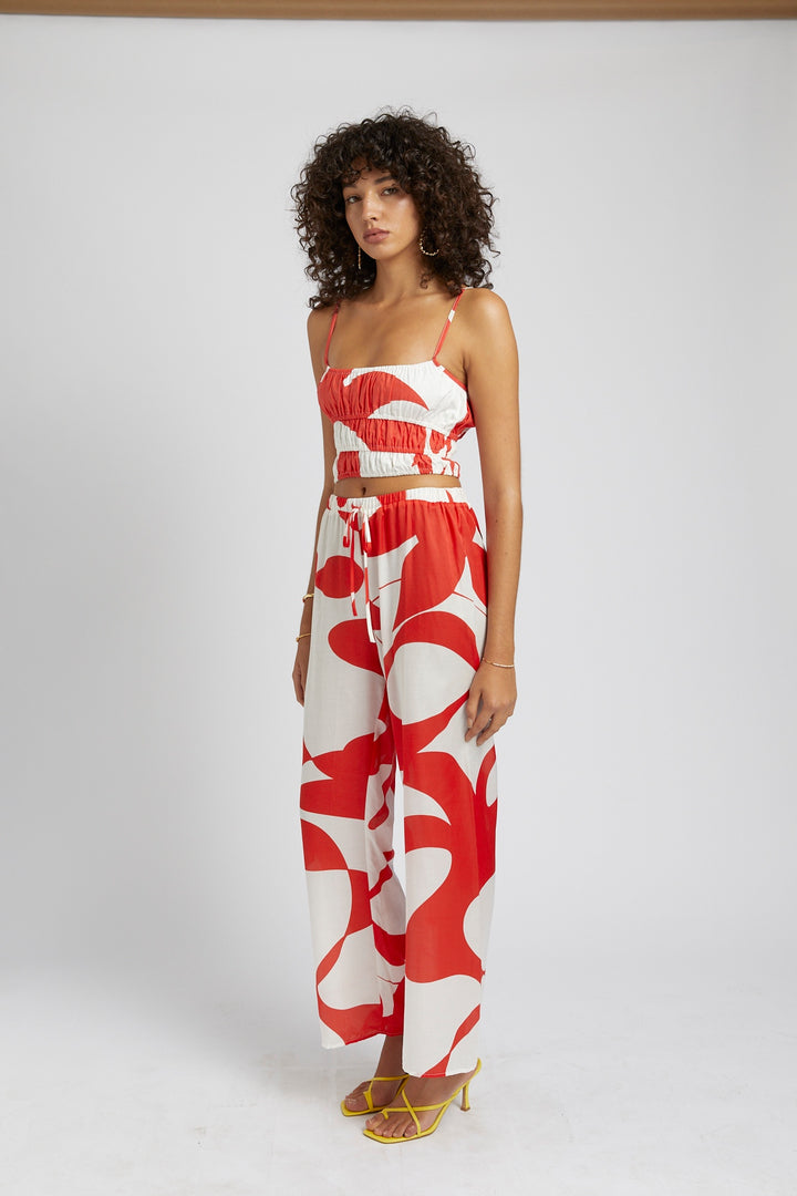 SUMMI SUMMI Womens Silk Elastic Waist Drawstring Pant - Sailors Delight, WOMENS PANTS, SUMMI SUMMI, Elwood 101