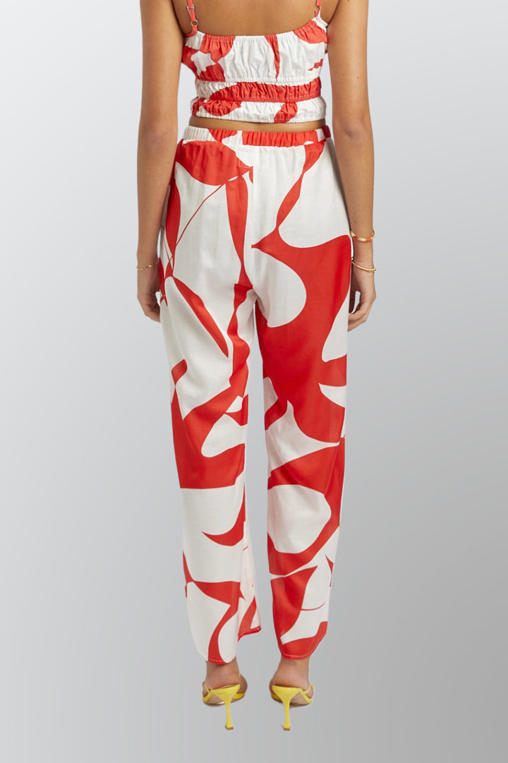 SUMMI SUMMI Womens Silk Elastic Waist Drawstring Pant - Sailors Delight, WOMENS PANTS, SUMMI SUMMI, Elwood 101