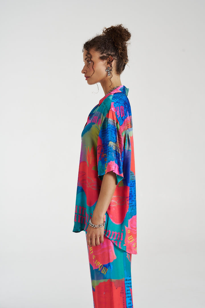 SUMMI SUMMI Womens Big Shirt - O, Romeo, WOMENS TOPS & SHIRTS, SUMMI SUMMI, Elwood 101