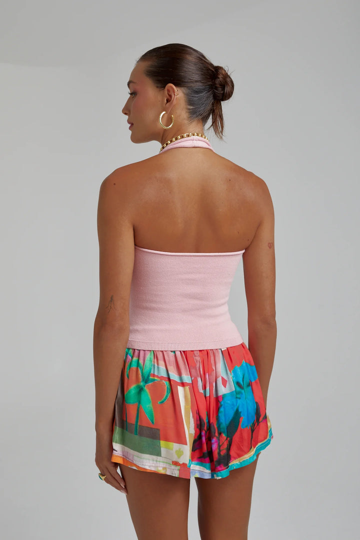 SUMMI SUMMI Womens Knit Halter Top - Blush, WOMENS TOPS & SHIRTS, SUMMI SUMMI, Elwood 101