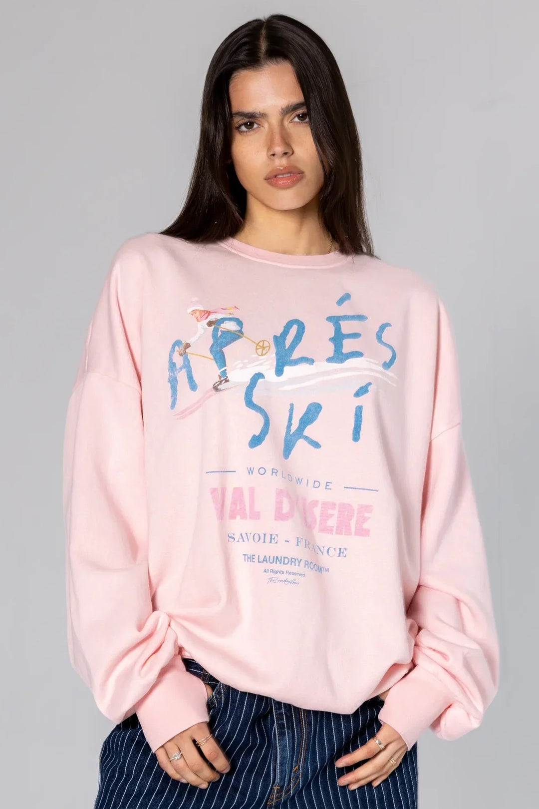 THE LAUNDRY ROOM Womens Apres Ski Savoie France Jump Jumper - Blush Pink, WOMENS KNITS & SWEATERS, THE LAUNDRY ROOM, Elwood 101