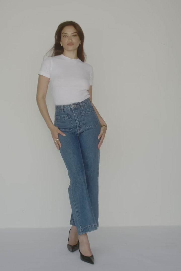 Rollas WOMENS SAILOR JEAN - ASHLEY BLUE