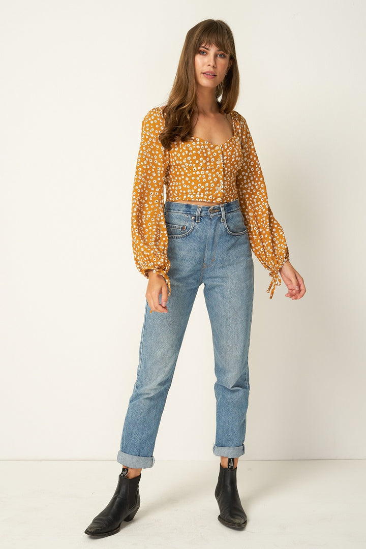 Rue Stiic ELKO TOP COLORADO DAISY DESERT SUN, WOMENS TOPS & SHIRTS, RUE STIIC, Elwood 101