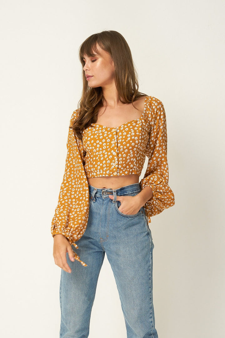 Rue Stiic ELKO TOP COLORADO DAISY DESERT SUN, WOMENS TOPS & SHIRTS, RUE STIIC, Elwood 101