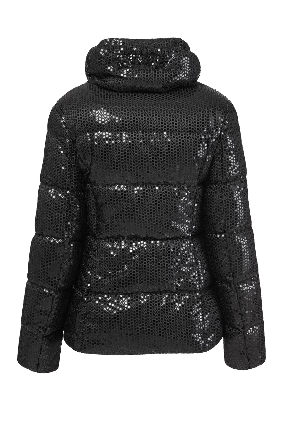 Unreal Fur WOMENS DESIRE SEQUIN PUFFER  JACKET BLACK, WOMENS JACKETS & BLAZERS, UNREAL FUR, Elwood 101