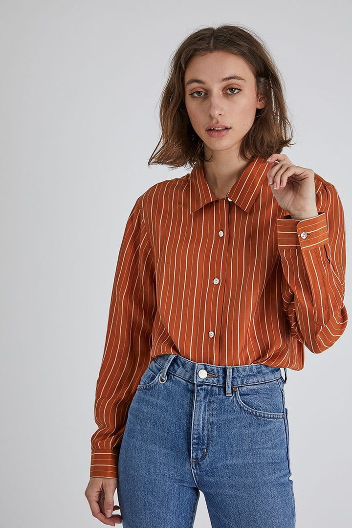 Neuw WOMENS RUSTY SHIRT COGNAC, WOMENS TOPS & SHIRTS, NEUW, Elwood 101