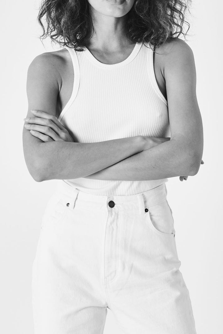 Rollas WOMENS MILLER RIB TANK WHITE, WOMENS TEES & TANKS, ROLLAS, Elwood 101