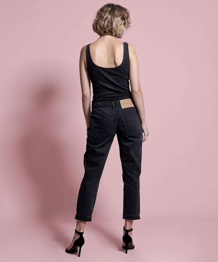 OneTeaspoon WOMENS DOUBLE BLACK AWESOME BAGGIES STRAIGHT LEG JEANS, WOMENS DENIM, OneTeaspoon, Elwood 101