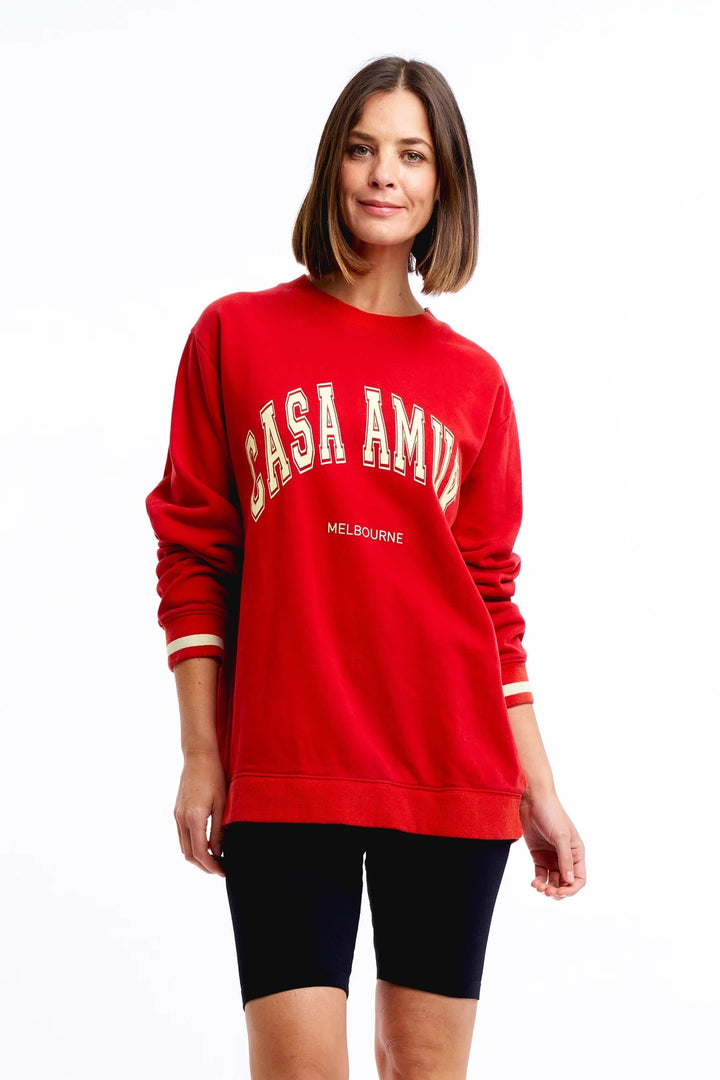 Casa Amuk WOMENS LIMITED EDITION VINTAGE JUMPER - RED, WOMENS KNITS & SWEATERS, CASA AMUK, Elwood 101