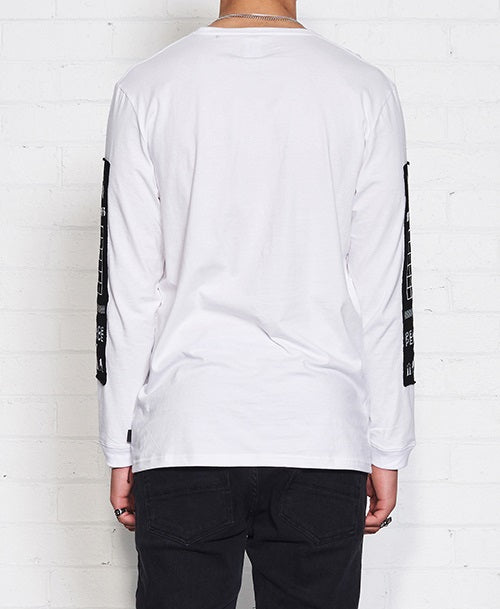 nANA jUDY MENS ORIGIN LONG SLEEVE TEE SHIRT WHITE, MENS TEE SHIRTS, NANA JUDY, Elwood 101