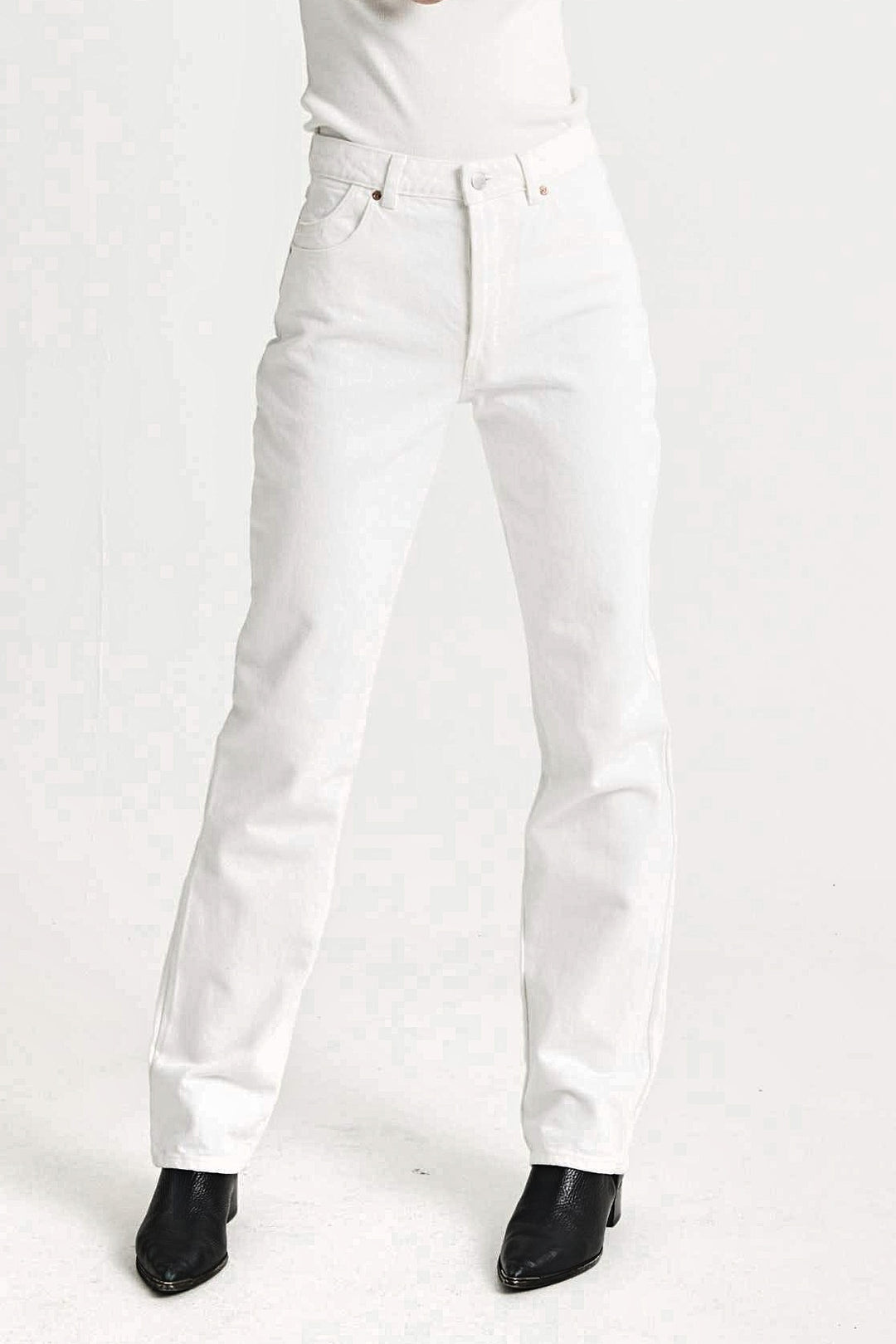 Rollas WOMENS CLASSIC STRAIGHT JEAN - VINTAGE WHITE, WOMENS DENIM, ROLLAS, Elwood 101