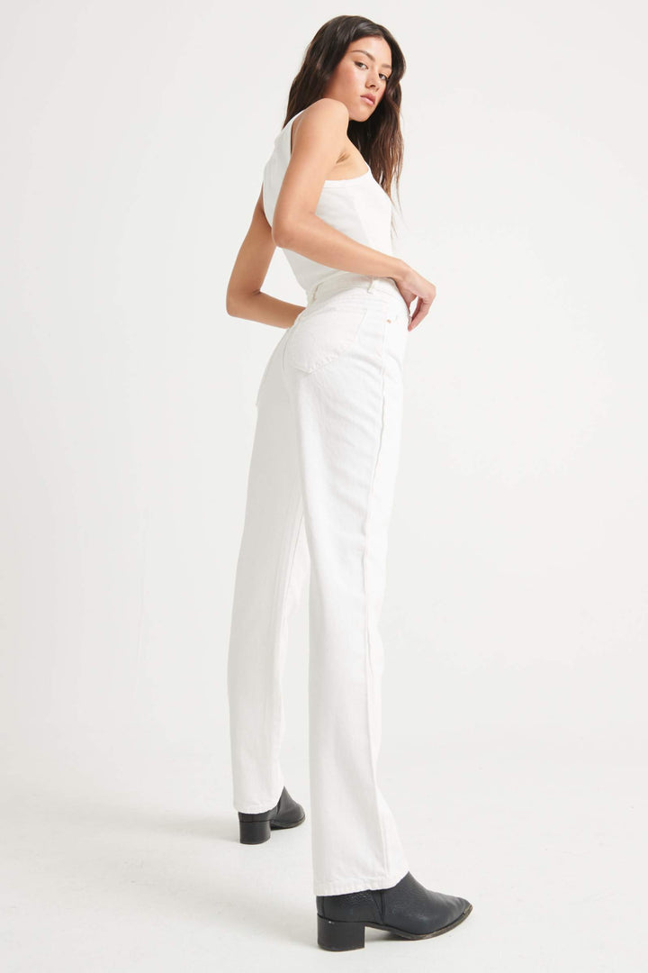 Rollas WOMENS CLASSIC STRAIGHT JEAN - VINTAGE WHITE, WOMENS DENIM, ROLLAS, Elwood 101