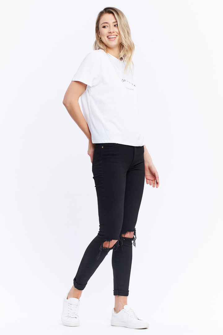 Casa Amuk WOMENS HERITAGE LOGO TEE - WHITE, WOMENS TEES & TANKS, CASA AMUK, Elwood 101