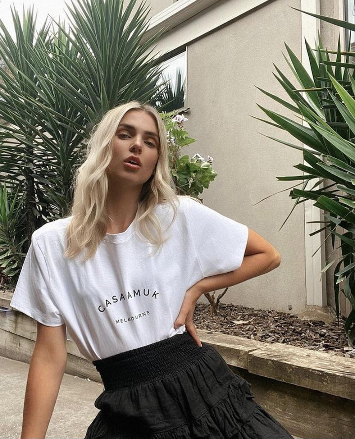 Casa Amuk WOMENS HERITAGE LOGO TEE - WHITE, WOMENS TEES & TANKS, CASA AMUK, Elwood 101