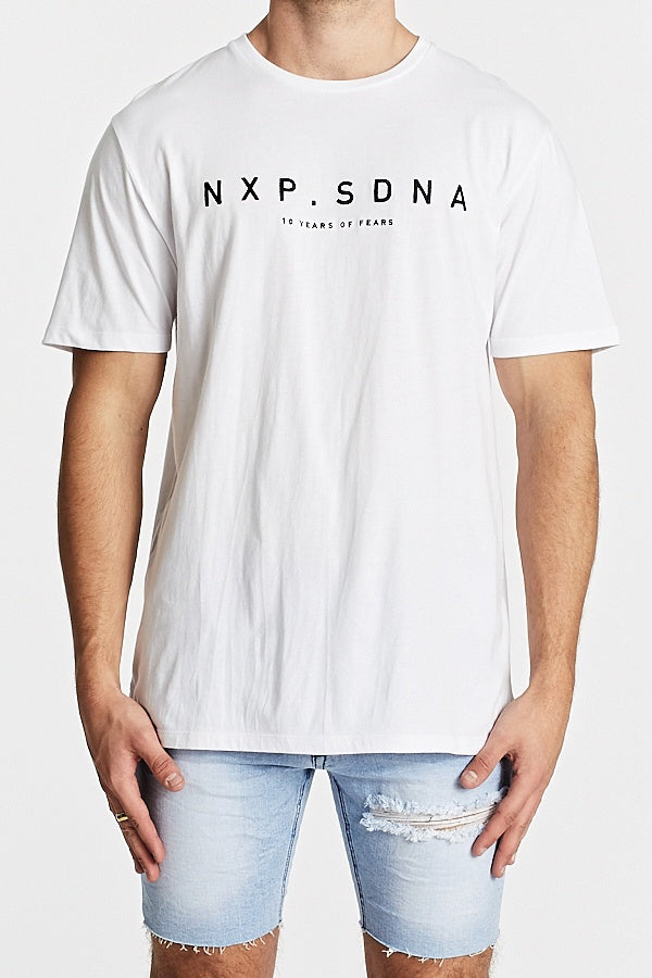 Nena Pasadena MENS BEHAVIOUR STEP HEM TEE - WHITE, MENS TEE SHIRTS, NENA PASADENA, Elwood 101
