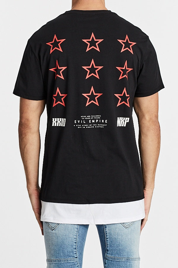 Nena Pasadena MENS HISTORY RELAXED LAYERED HEM TEE - GRAPHITE, MENS TEE SHIRTS, NENA PASADENA, Elwood 101