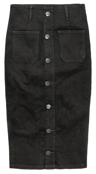 Ziggy Denim WOMENS TEACHERS PET SKIRT - BLACK, WOMENS SKIRTS, ZIGGY, Elwood 101